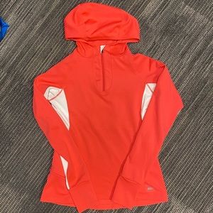 REI Womens 1/4 Zip Hooded Pullover Mid Layer Active Jacket, Size XXS